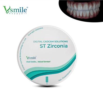 Cad Cam Zirconia Blank ST מוצלל מראש לשיקום שיניים